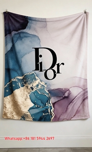 Dior Marble Ink Art Flannel Throw Blanket Sofa Cover Blanket D393